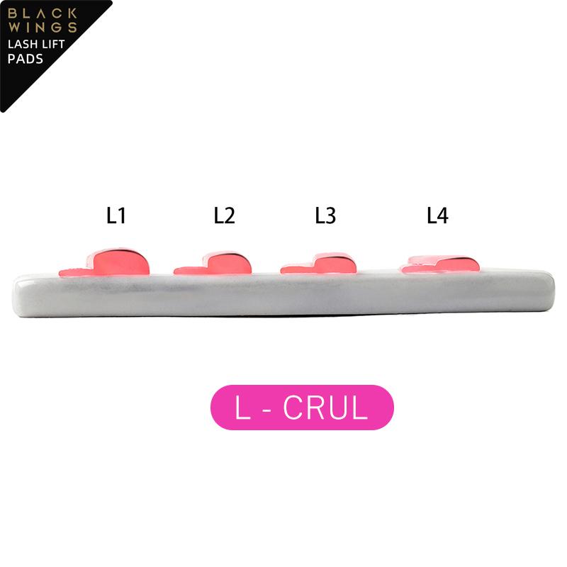 BLACKWINGS 4 Paar Wimperndauerwelle Silikonpads rosa, Lockenpads für Wimpernlifting, mit Größentabelle, Hypoallergene Wiederverwendbare Accessoires