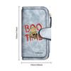 Gothic Skull Long Wallet Fashionable Halloween Style Portable Multi Slot Card Holder Daily Use Purse