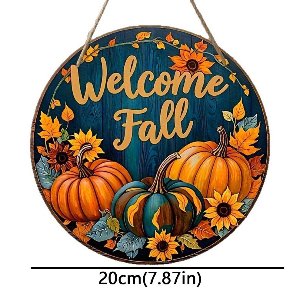 Autumn Leaf Pumpkin Sunflower Door Hanger Autumn Harvest Wall Decor Home Garden Decor