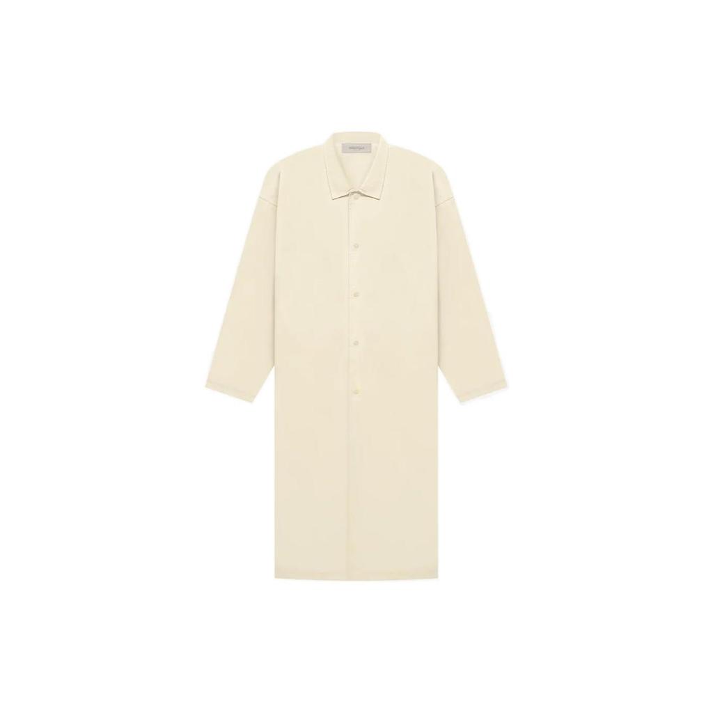 Fear of God Essentials Fall Winter 2022 Long Coat Men Outerwear Eggshell-White FOG-SS22-712