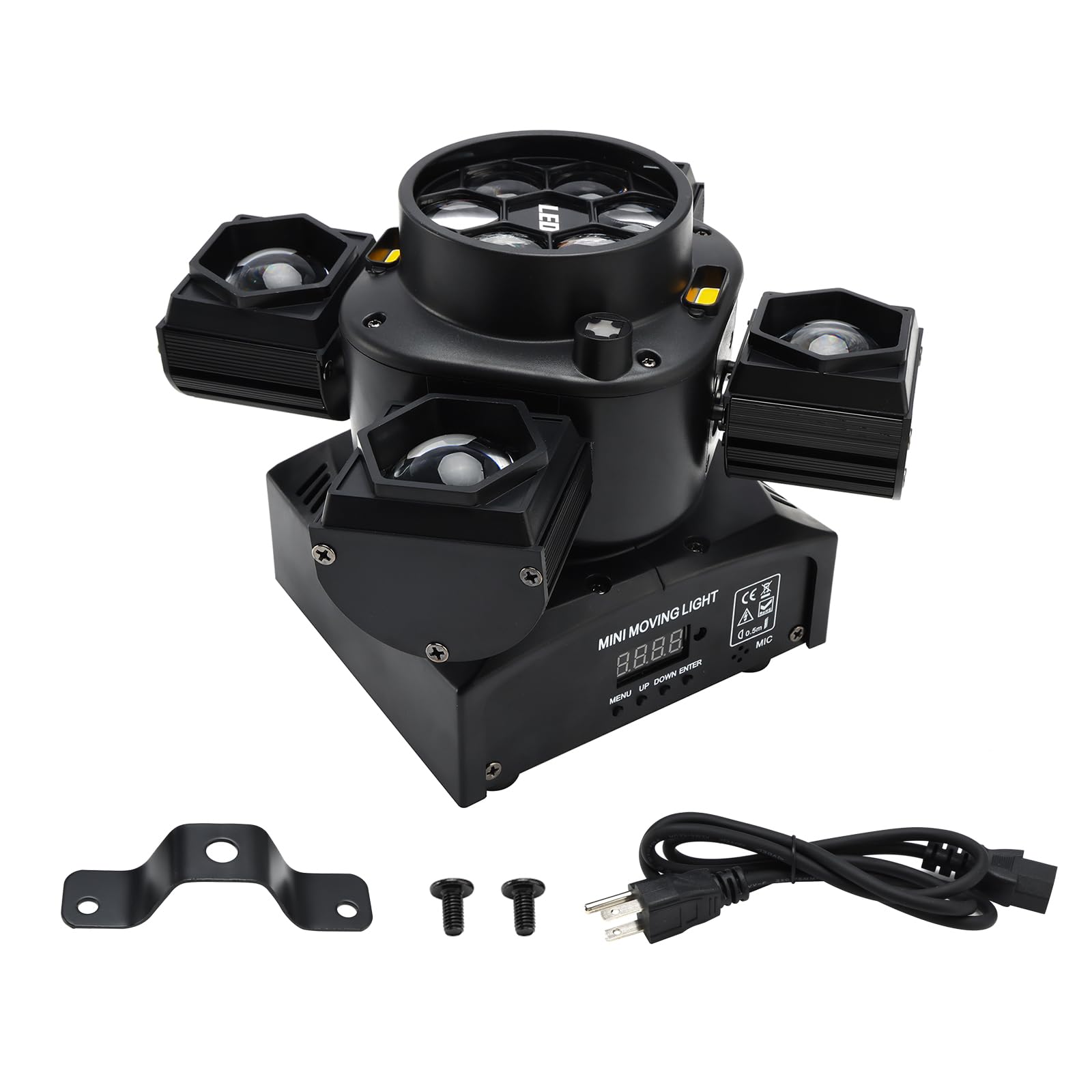 

Frezon Stage Light LED Disco Light 80W High Brightness Multifunctional Strobe Effect Spotlight Stage Lighting DMX512 Channels Super Smooth Dimming