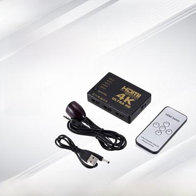 Commutateur HDMI 4K 5 entrées 1 sortie Sélecteur vidéo avec télécommande, Boîtier répartiteur HDMI Support 1080P HD pour TV, Moniteur, Consoles de jeu