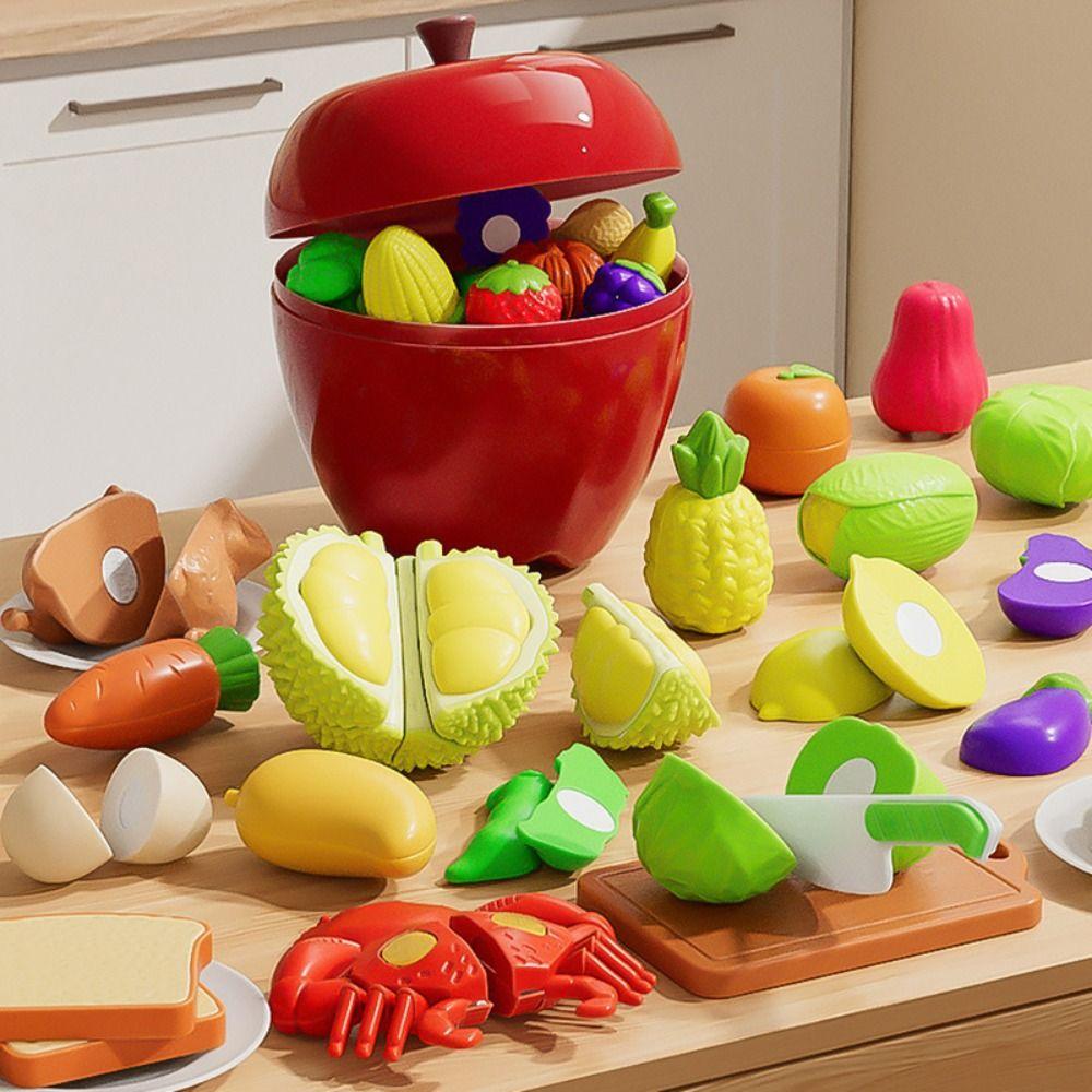 25/32PCS Early Educational Play Food Cutting Toys 25/32PCS Mock Fruit Cutting Toy  Kitchen Role Play