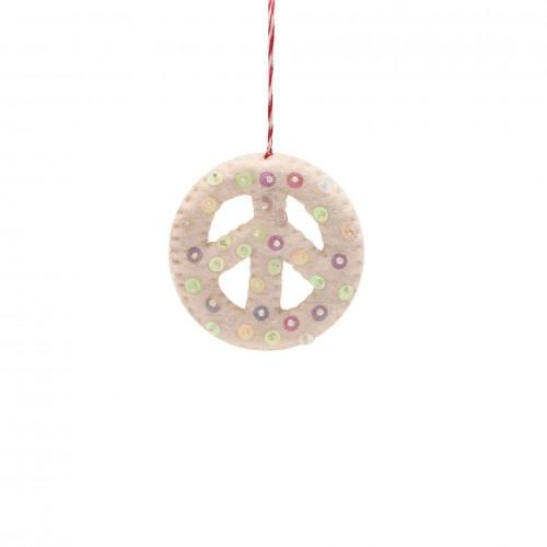 The Seasonal Gift Co. Felt Peace Sign Hanging Decoration