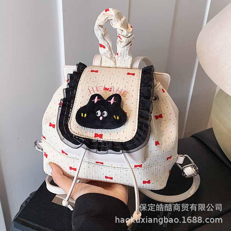 Contrasting Color Backpack Women's 2025 New Fashion High-end Texture Schoolbag College Student Travel Backpack Commuter Handbag