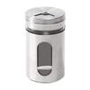 Portable Stainless Steel Seasoning Jars Visiable Rotating Condiment Jar Glass Multifunction Spreading Bottle Kitchen Organizer