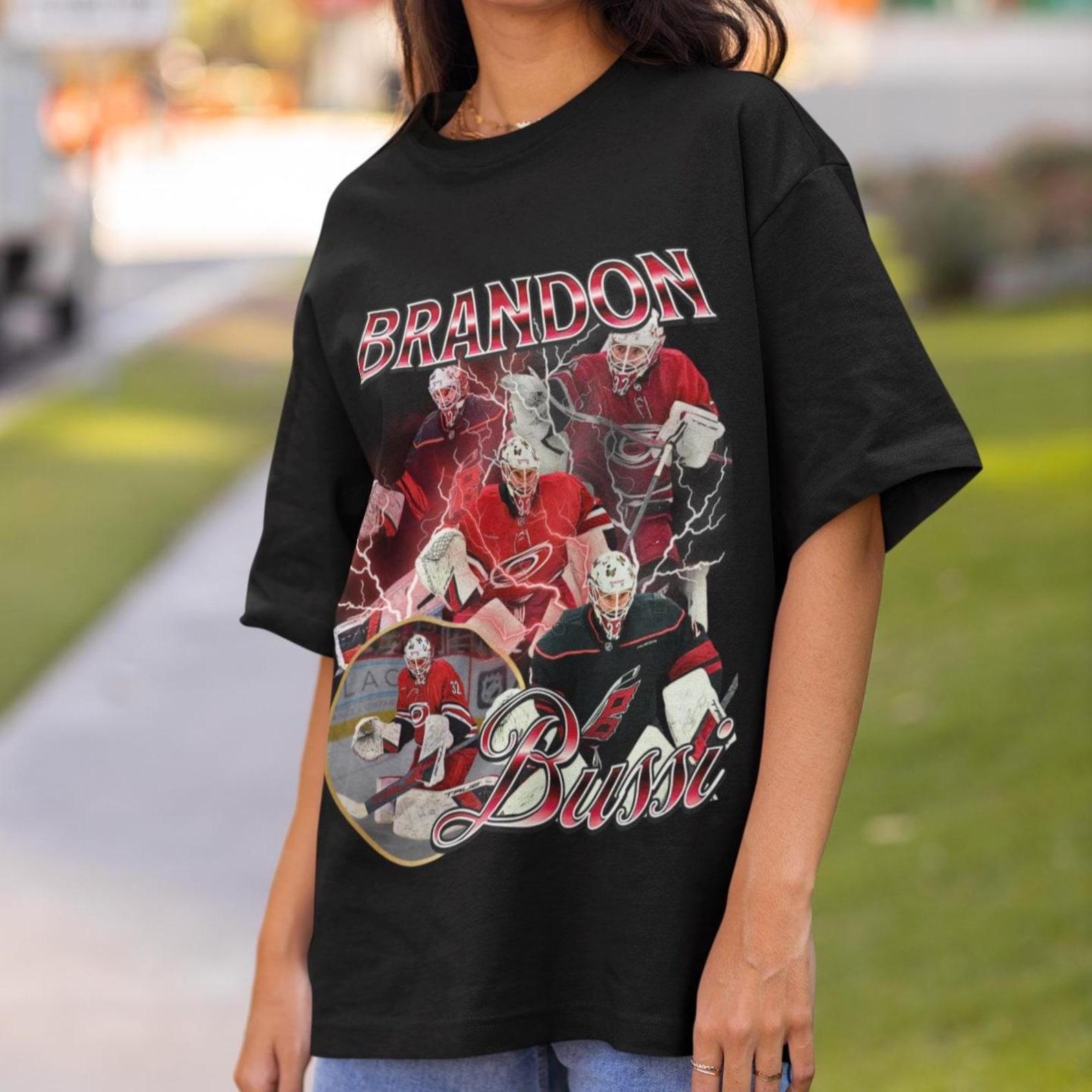 Brandon Bussi Canes Shirt Vintage Carolina Hurricanes NHL Fan Hockey Design Retro Gift Classic Graphic Tee Unisex T-Shirt Limited Edition M