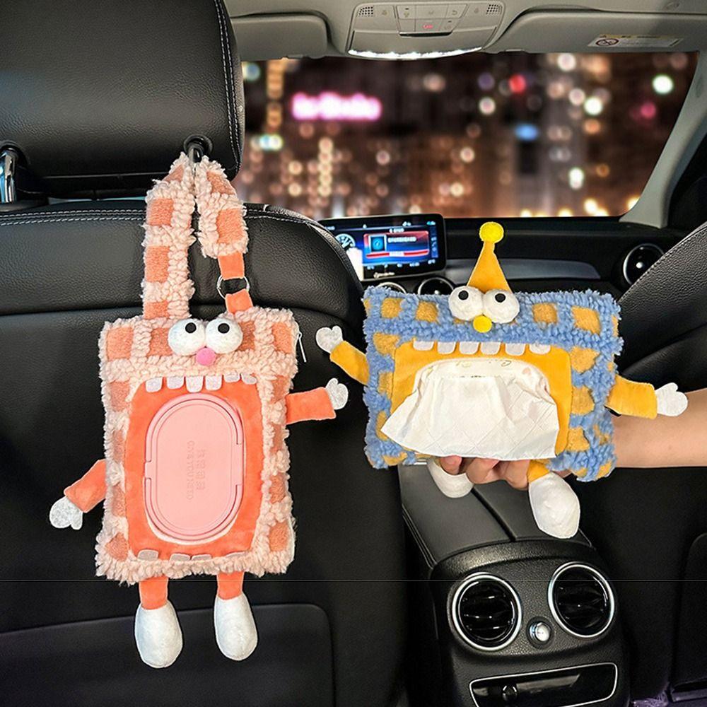 

Creative Baby Wet Wipe Pouch Cartoon Hanging Napkin Holder Wet Wipes Container Bag Living Room Pink-Style B