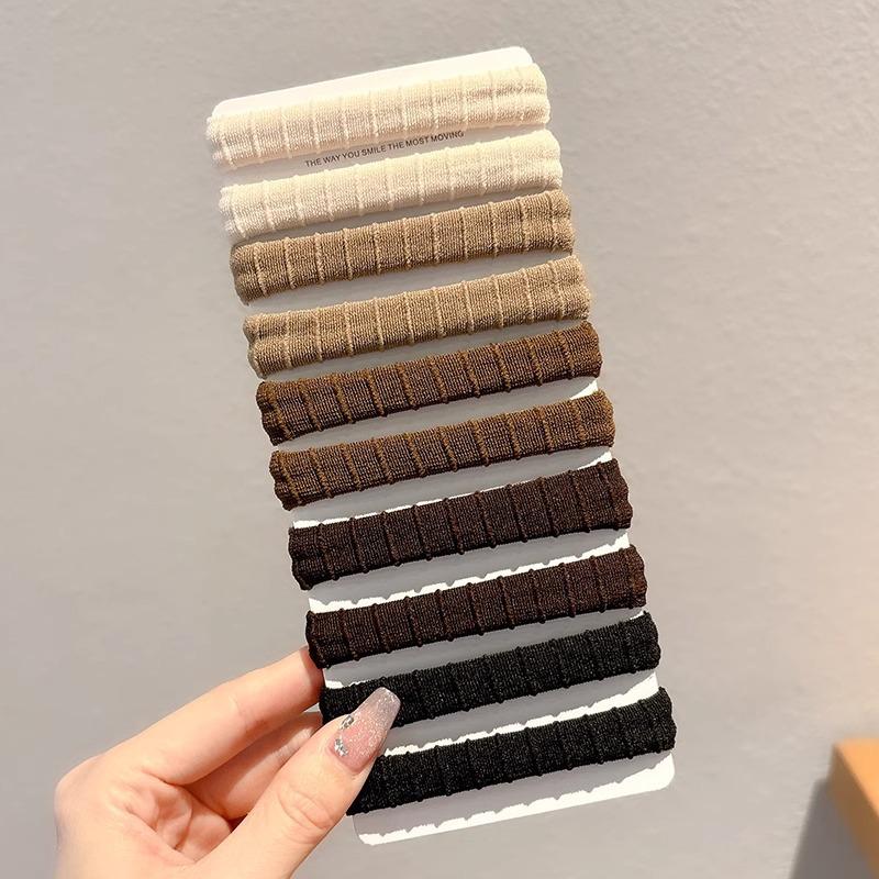 Kleiner Bär Hochelastisches Kaffee-Haargummi für Frauen und Mädchen - Langlebig, Schlicht und Elegant