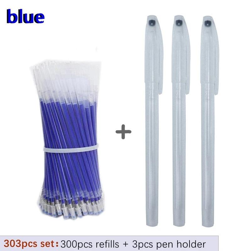 100/300pcs Heat Erasable Pens High Temperature Disappearing Fabric Marker Pen for Patchwork Fabric PU Leather Sewing Tool Hopk