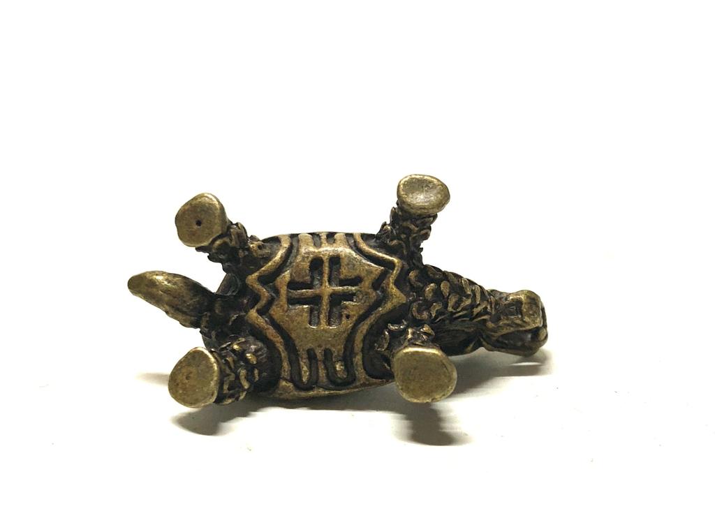 Mini Copper Dragon Turtle Feng Shui Dragon Interior Entryway Lucky Business Money Wealth Good Fortune Figurine, Item, Figurine, Decoration, Charm,