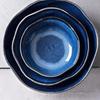1 Pcs Bone China Bowl Tableware Blue Janpan Rice Soup Dinner Service Retro Ceramic Dinnerware Restaurant Home Kitchen Supplies