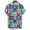 Camisa Vintage para Hombre 3D Lucha Libre Mexicana Estampada Ropa de Alta Calidad para Hombre Holgada Oversize Moda Casual Manga Corta