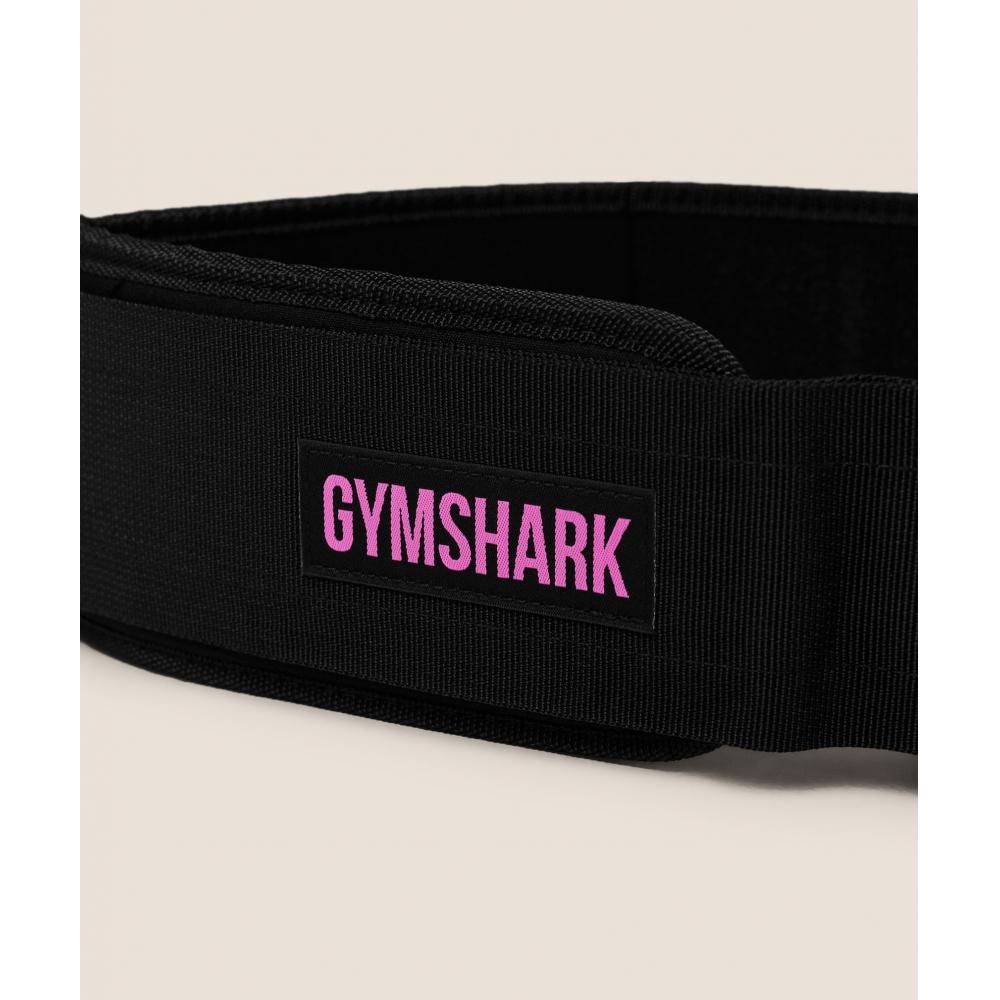 Gymshark Velcro Weightlifting Belt Gs Black Gs Focus Pink I3a3v Bdtj