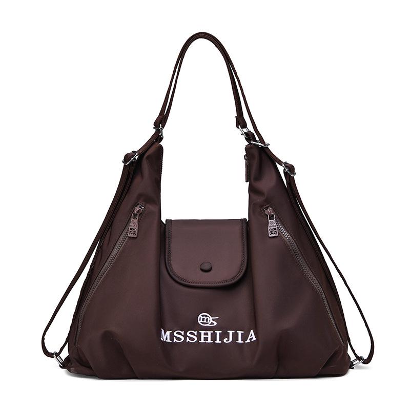 

2025 Autumn Korean Style Nylon Women s Crossbody & Shoulder Backpack темно-коричневого