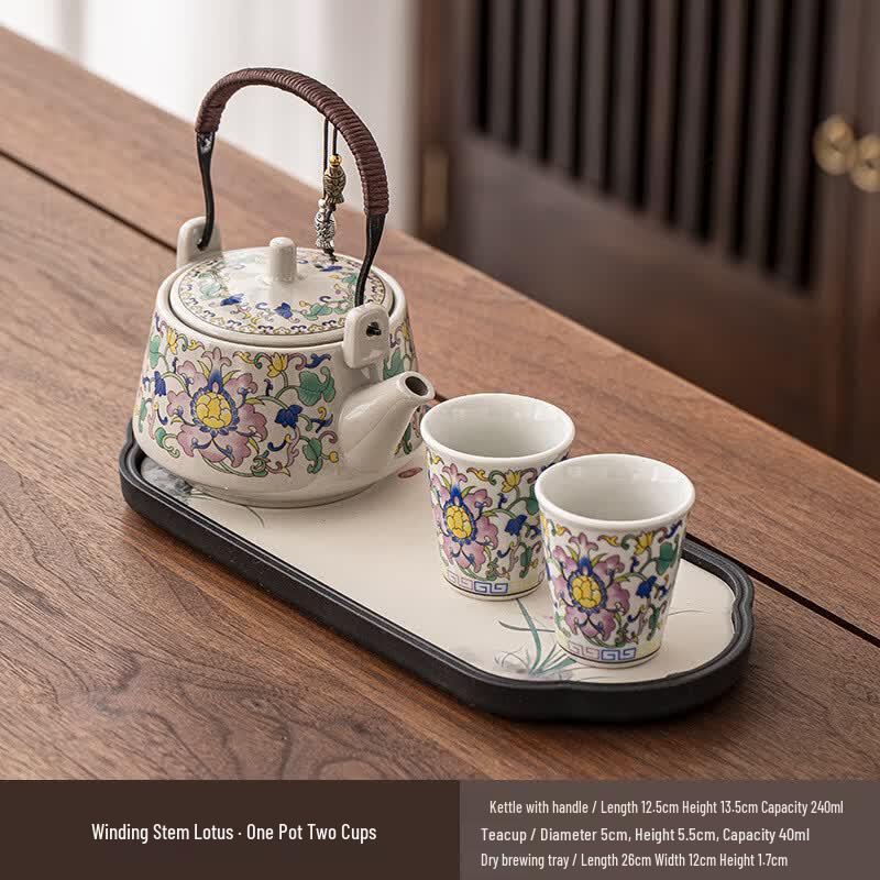 Chaxun Ice Grey Glaze Ceramic Gongfu Tea Set