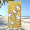 Towel Textile Bathrobe Flower Beach Quick-Drying K-KittyS Yellow SRO Lightweight Portable Camping H-HelloS Swim Pool Travel