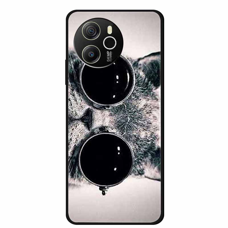 Für Blackview Shark 8 4G Hülle 6,78'' Cartoon Schwarzes Silikon TPU Weiche Handyhülle für Blackview Shark 8 Schutzhülle Para Shark 8 4G