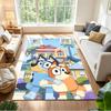 Bluey Floor Rug Office Rug Design for Study Room Living Rooms Outdoor Game Room Antislip Carpet Anime Office Decor Best for Christmas