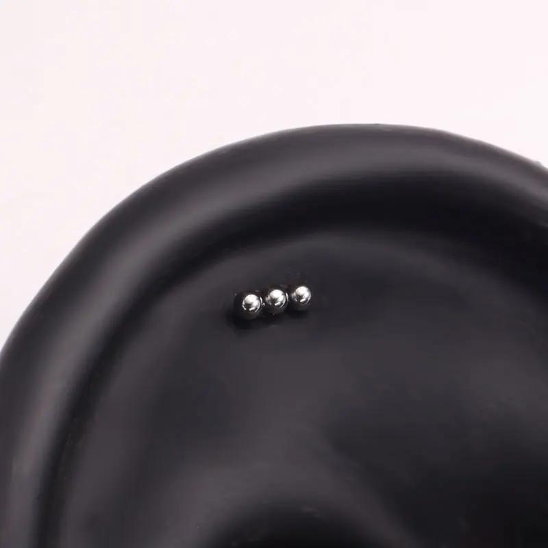 1/10 Stück ASTM F136 Titan-Kugeln Labret Piercing Ohr Flat Tragus Knorpel Helix Conch Ohrring Lippe Nase Piercing Körperschmuck