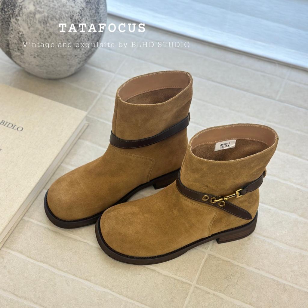 Flat-bottomed versatile Martin boots women's 2025 new autumn women's boots women's popular short boots non-slip soft sole not tired feet