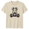 Terrier Dog Face Paws Animals Mens T-Shirt Womens Tee Graphic Unisex Top