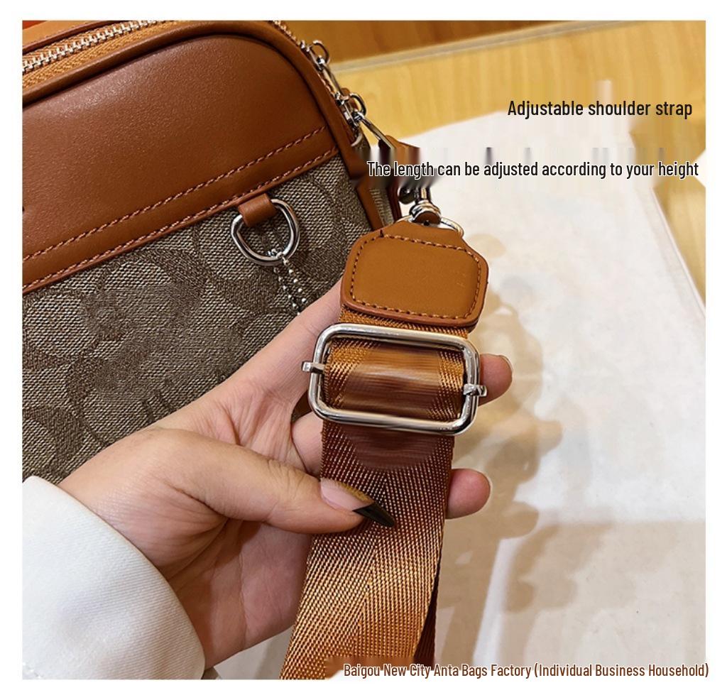 Trendige Damen Umhängetasche mit breitem Riemen - Vielseitiges und strukturiertes Design für Frauen