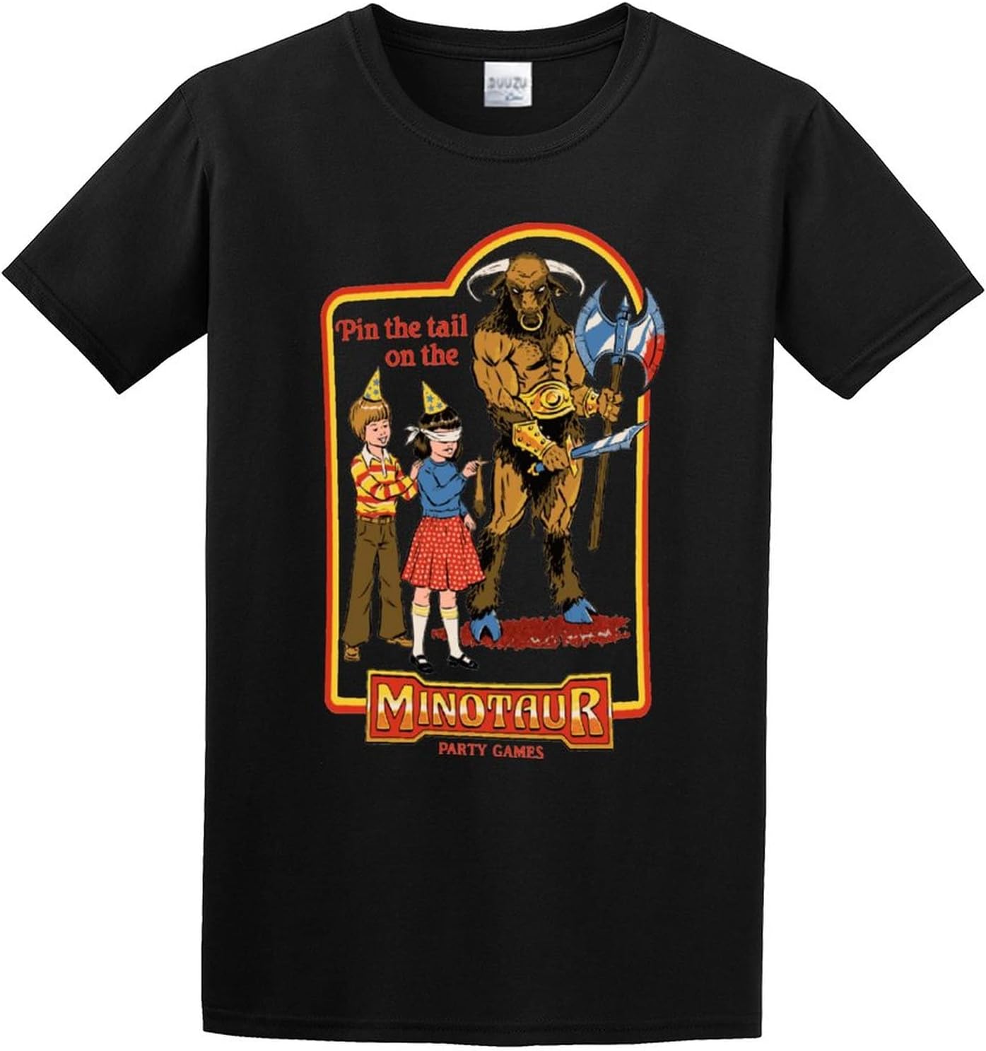 Men s Pin The Tail On The Minotaur Men s T Shirt Fashion Casual Cool Teehirts 4XL чёрный