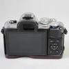 For Olympus OM-D E-M10 Mark III Camera Case PU Leather Half Cover with Battery Opening Bottom