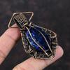 Sodalite Pendant Copper Wire Wrapped Pendant Gemstone Pendant Unique Copper Design Jewelry Gift For Her Handmade Pendant Wire Wrap Jewelry