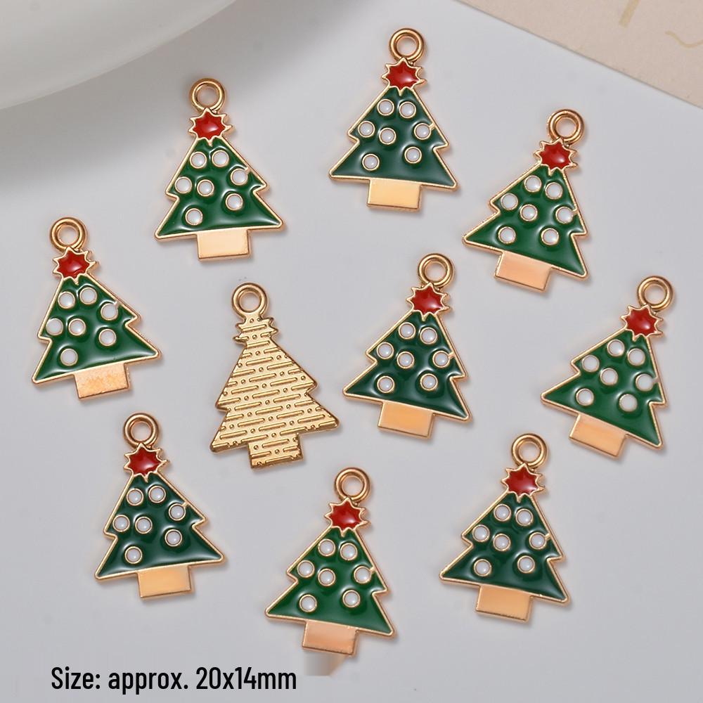 

Рождественские шармы с каплями масла: Подвески Санта и Елка для серег своими руками One piece