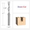 SpeTool Spiral Downcut Router Bits with 3/8 Inch Cutting Diameter, 4 Inch Extra Long HRC55 Solid Carbide CNC End Mill for Wood Small Cut, Carving