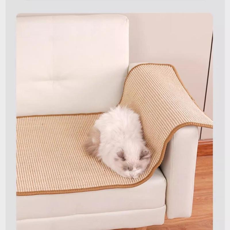 1pcs Cat Scratching Sisal Board Vertical Wall Sticker Furniture Protection Scratch Pad Cats Claw Training Climbing Patch Reuse Cat Scratching Board