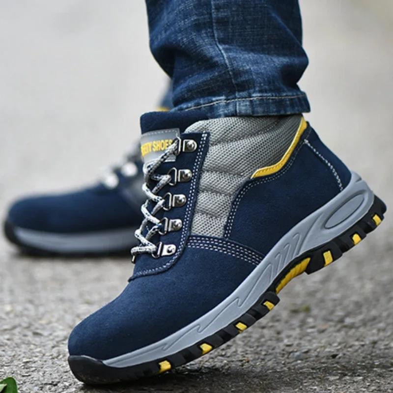 Fashion High Quality Men Safety Boots Work Boots Steel Toe Shoes Puncture-Proof Male Boot Winter Boots Warm Safety Botines for Men Botas