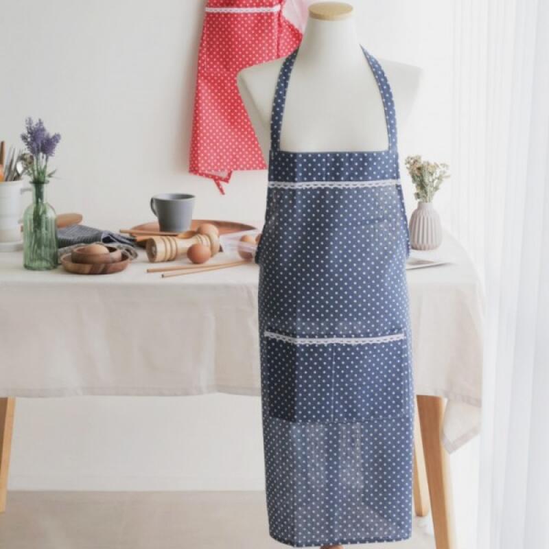 

lace dot apron Lace Dot Apron (Blue)