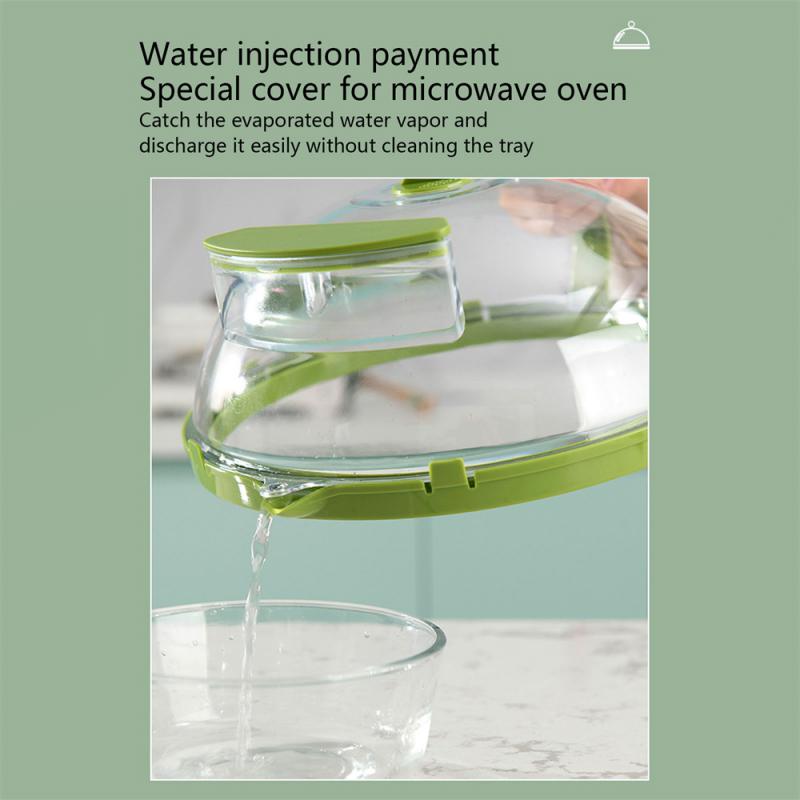 מכסה למיקרוגל למזון, מכסה שקוף למניעת התזות במיקרוגל עם אידוי מים וידית, מכסי צלחת 10 אינץ', גאדג'טים למטבח