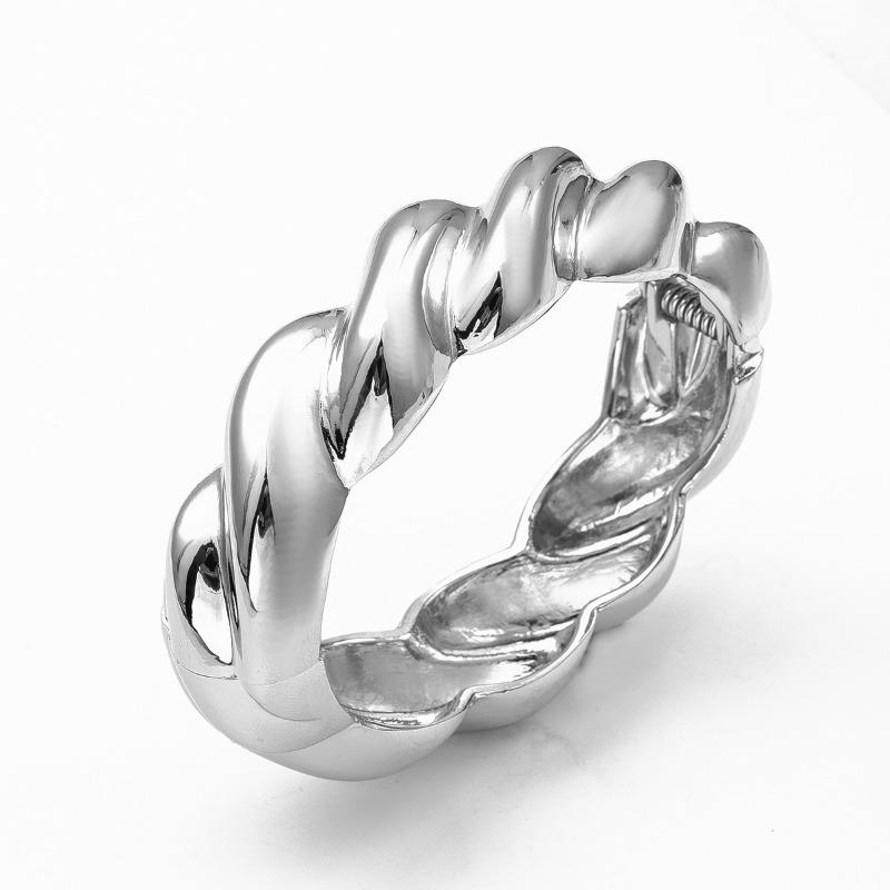 

Новые аксессуары простой браслет-кольцо с закруткой, личностный браслет из сплава под старину неправильной формы для женщин