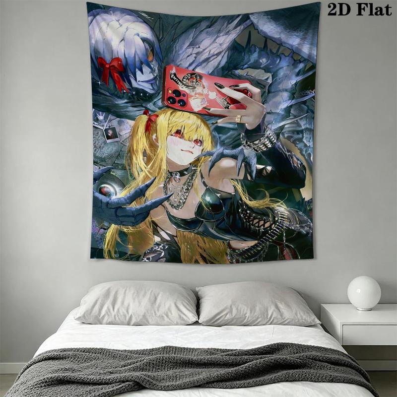 Death Note MISA Wall Tapestry Aesthetic Wall Hanging Printed Fabric Blanket Decorative Tapestries for Bedroom Living Room Home Decor