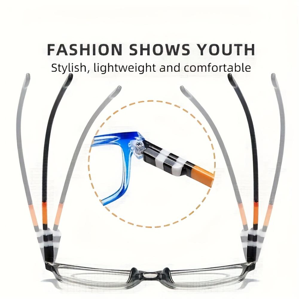 4PCS Reading Glasses Lightweight Anti Eyestrain Fashion Computer Presbyopic Glasses For Women Men