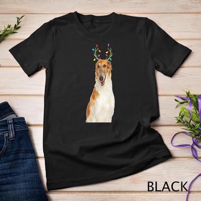 Barsoi Rentier Weihnachten Hund Premium Unisex T-Shirt