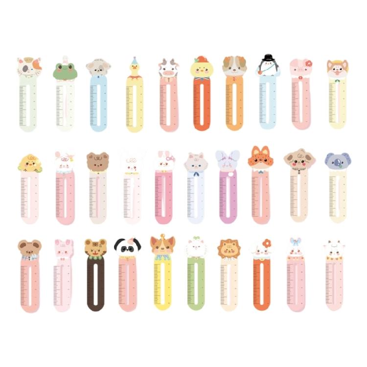 

30Pcs Multifunctional Paper Bookmarks Ruler Anti Slip Book Page Holder Clip for Kid Student Adult Reading Journaling