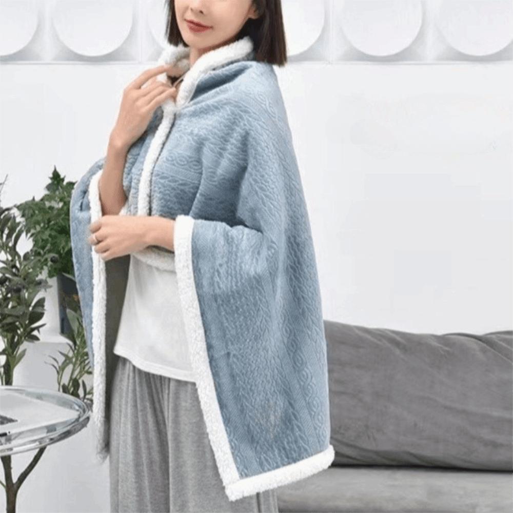 Warm Flannel Blanket Shawl Thicken Women Scarf Casual Warm Shawl  Bedroom