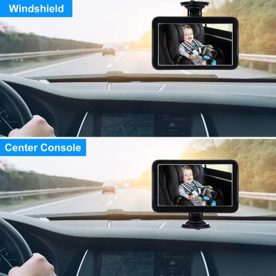 Baby Car Camera, 7" Back Seat Baby Car Mirror with 2 Cameras, Night Vision, Wide Crystal Clear