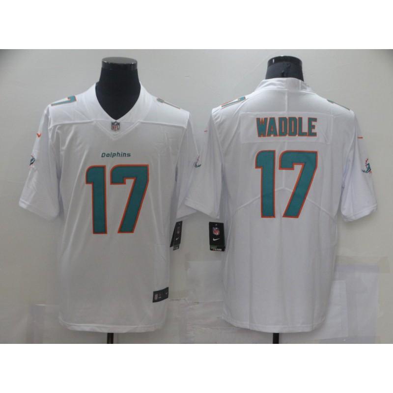 Miami Dolphins NFL Football Jersey T-Shirt Men Cotton Blend Sportswear With Embroidered Player Numbers 1 10 17