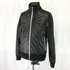Italian L(!)W BRAND Leather Jacket Men M Black Rider Zip Jumper cBH552(USED)
