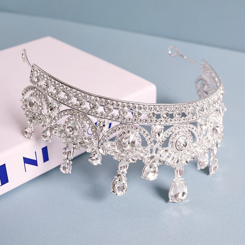 European American and Korean Style Bridal Hair Accessories Princess Crowns Wedding Headwear Zircon Crowns