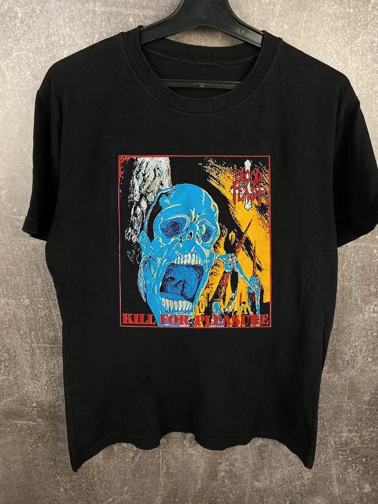 Vtg Blood Feast Band Kill for Pleasure 2 Sides Black S-5XL Shirt PN266 Unisex T-Shirt XXL