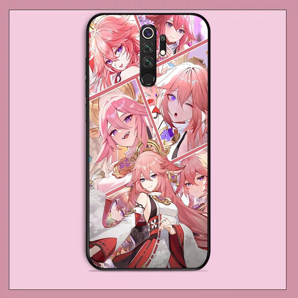 Genshin Impact Yae Miko Phone Case For Redmi Note 4 X 5 A 6 7 8 T 9 9S 10 11 11S 11Epro Poco M3 Pro