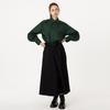 Bunderghost String Flare Long Skirt Black