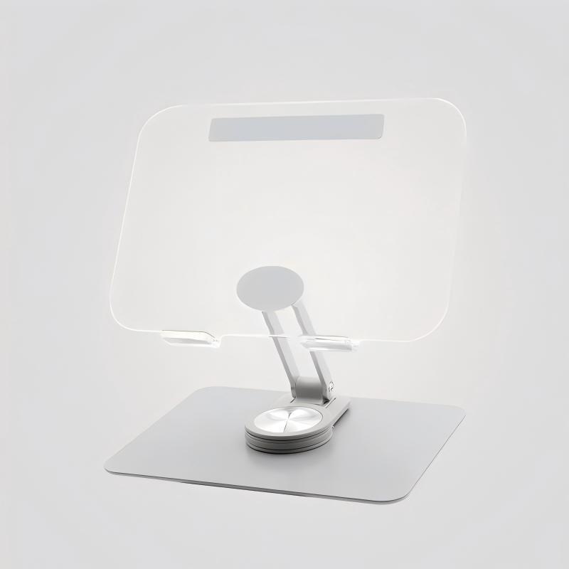 360° Rotating Acrylic Tablet Stand: Transparent, Foldable, Portable for Desktop Use